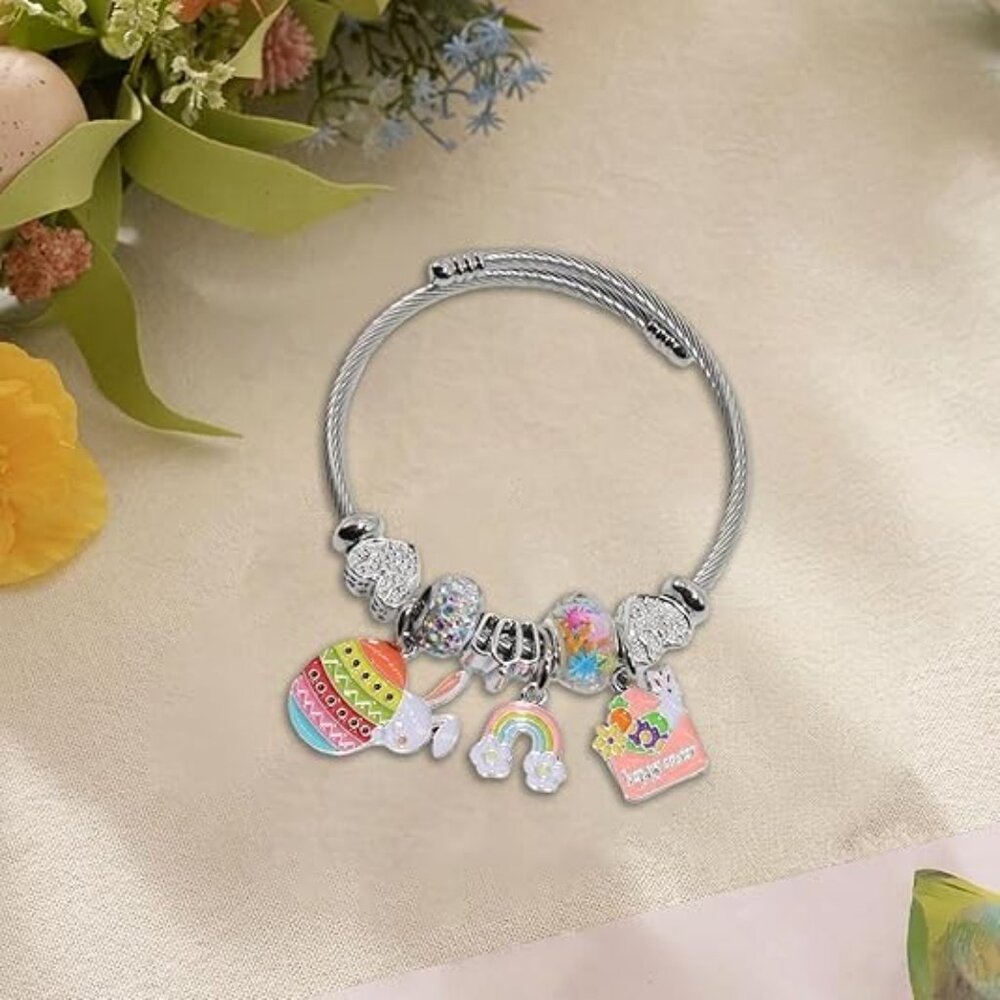 Easter Animal Silver Bracelets - Adjustable Charm… - image 4